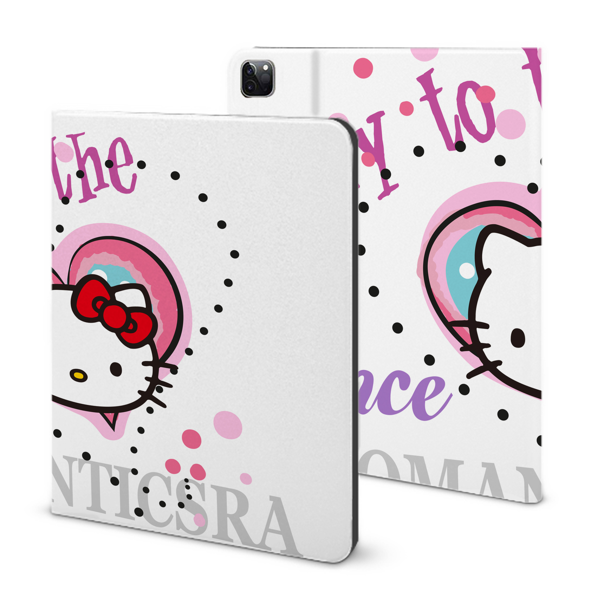 （画像用） Hello Kitty ハローキティ IPad ケース ブック型 PUレザー TPU 耐衝撃 軽量 薄型 ペン収納なし 全面保護 IPad 各モデル対応